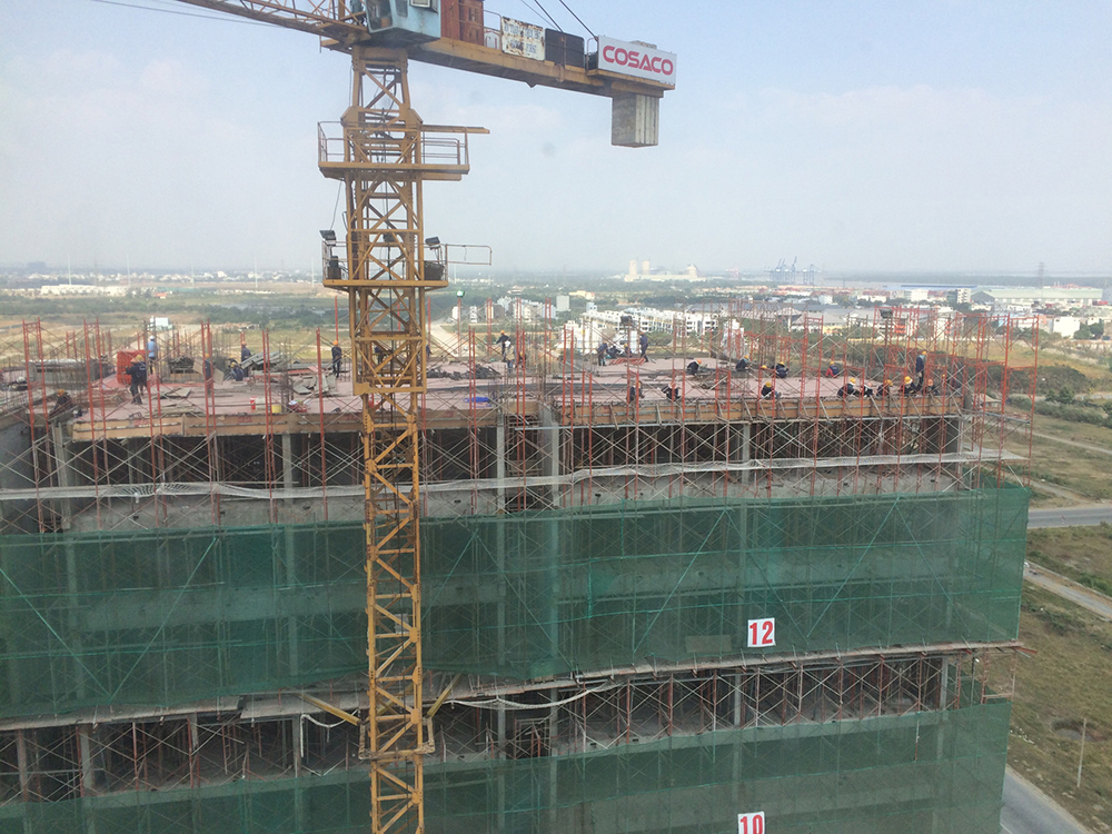 Tiến độ xây dựng tháng 2 - 2016 - Block B sắp lên sàn 17