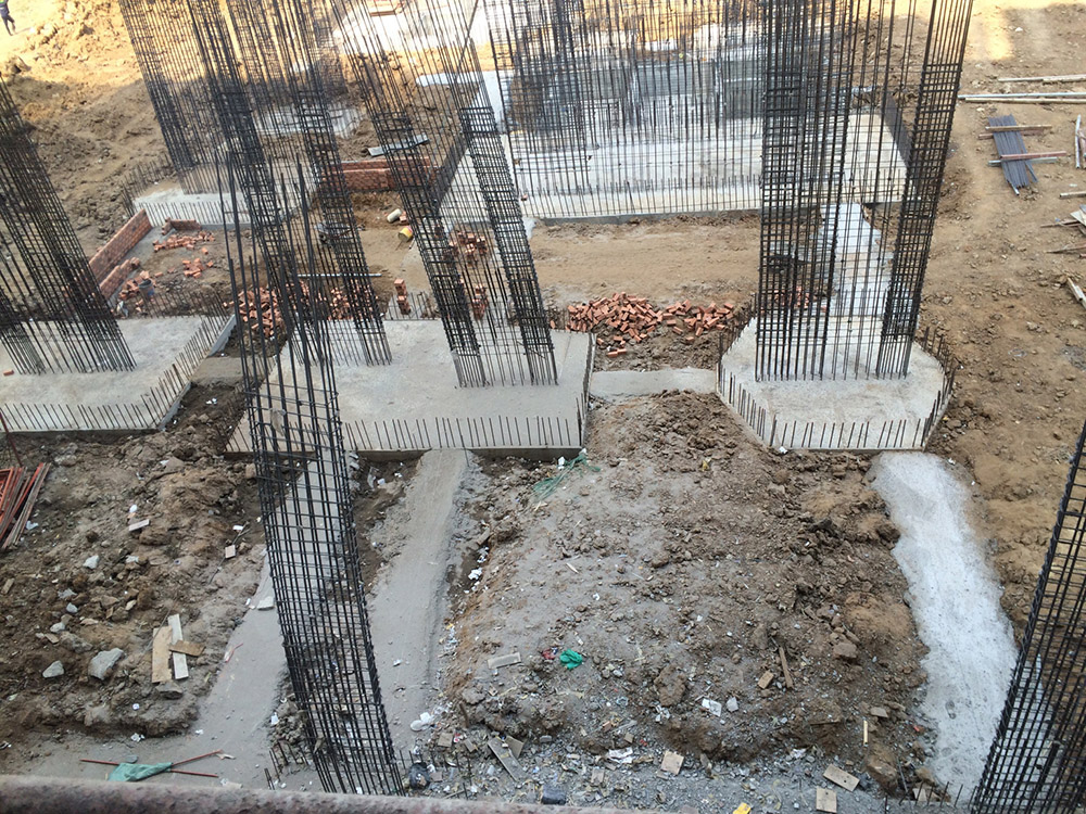 Tiến độ xây dựng tháng 2 - 2016 - Block C sắp lên sàn trệt