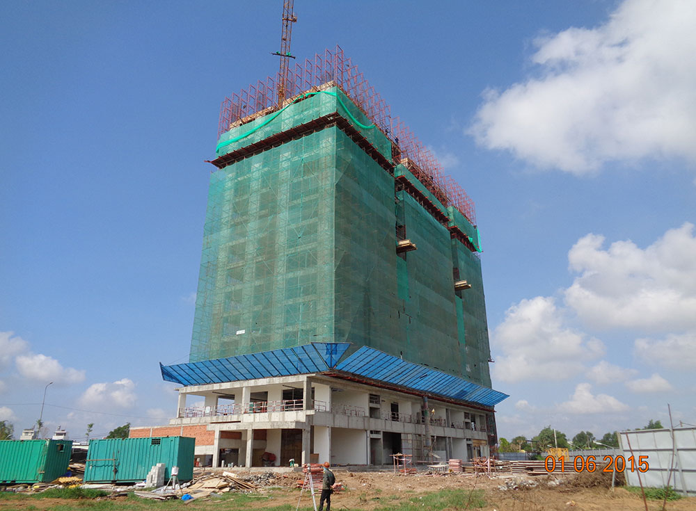Tiến độ xây dựng tháng 05 - 2015 - Tiến độ dự án đầu tháng 6 - 2015